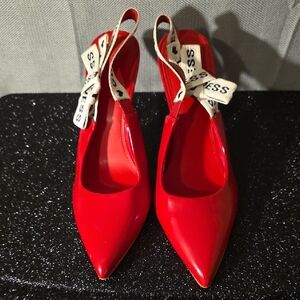 Guess Red Patent Leather Heels